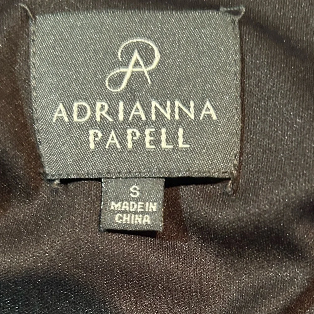 Adrianna Papell Asymmetrical Draped Flowing Dress in Black Size S - Picture 10 of 15